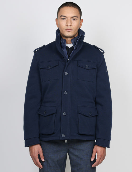 Sahariana imbottita in tessuto con pettorina