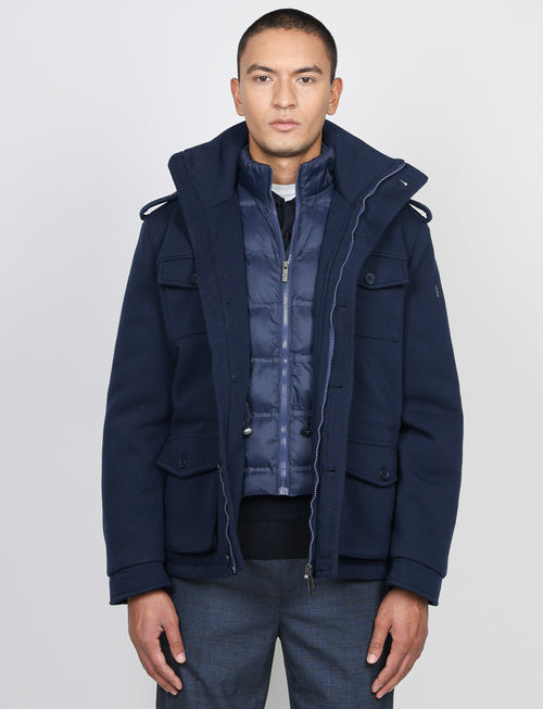 Sahariana imbottita in tessuto con pettorina