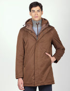 Parka imbottito con pettorina e cappuccio |Colore:Moro