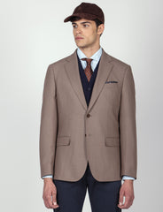 Giacca tinta unita  in tessuto dobby