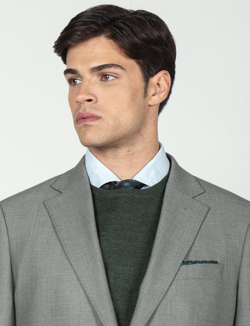 Giacca tinta unita  in tessuto dobby