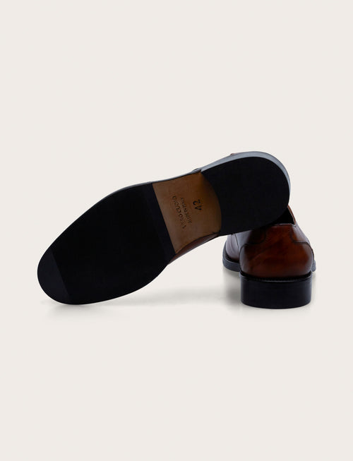 Scarpe derby in pelle crust