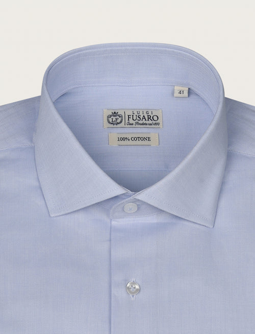 Camicia spigata in cotone