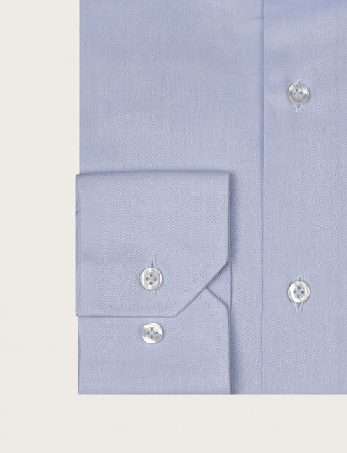 Camicia spigata in cotone