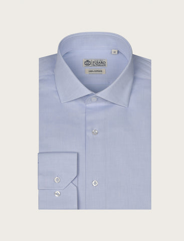 Camicia spigata in cotone