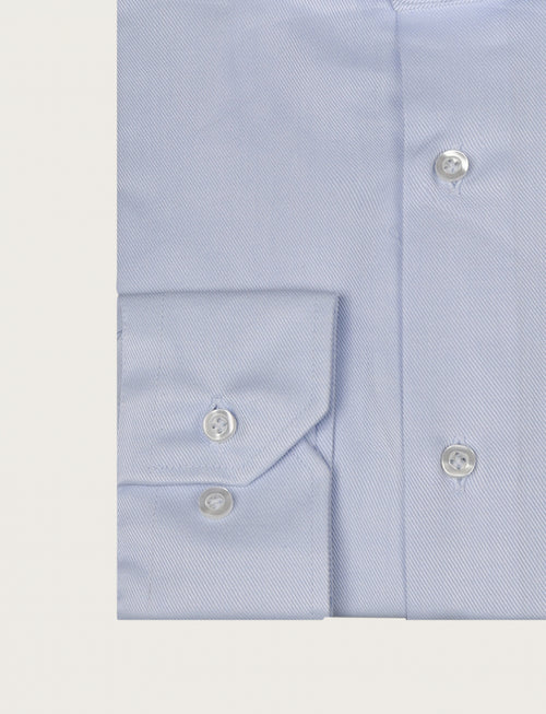 Camicia in cotone a trama diagonale