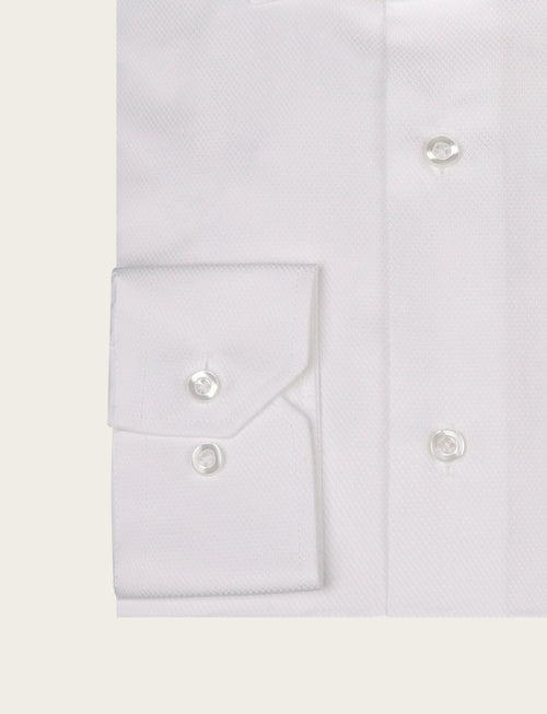 Camicia in cotone a trama diagonale