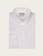 Camicia in cotone a trama diagonale