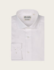 Camicia in cotone a trama diagonale