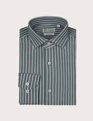 Camicia a fascia bicolore in cotone