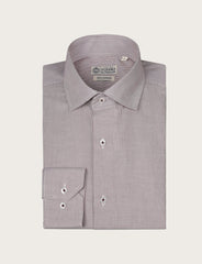 Camicia in cotone a righino fine