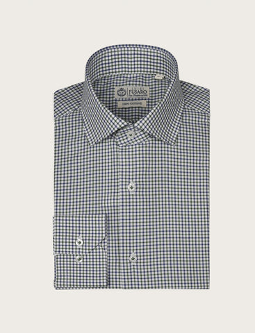 Camicia quadretto bicolore in cotone