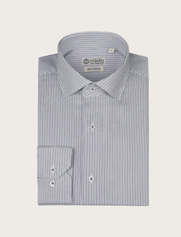Camicia a bastoncino bicolore in cotone