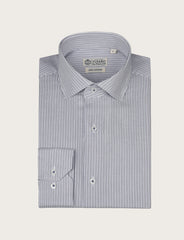 Camicia a bastoncino bicolore in cotone