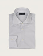 Camicia in cotone stretch a micro fantasia