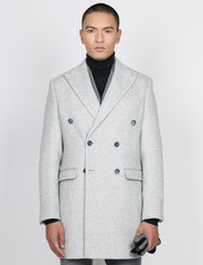 Cappotto doppiopetto spigato