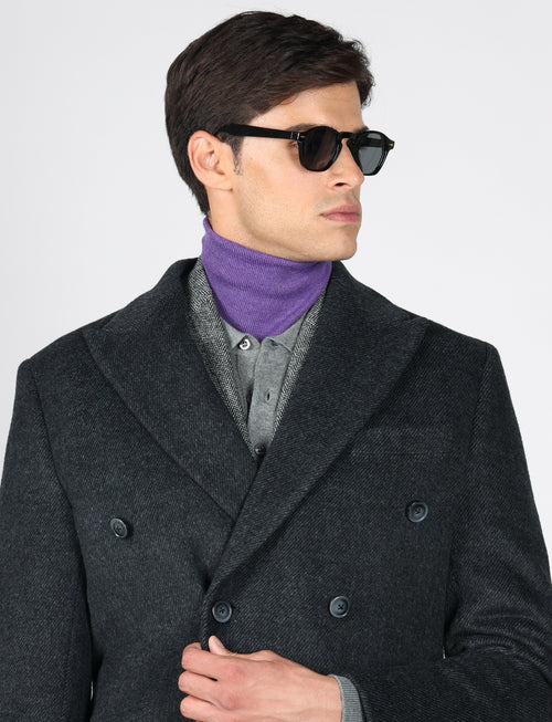 Cappotto doppiopetto spigato