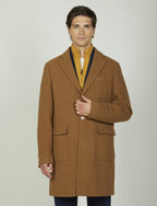 Cappotto in lana tessuto nido d'ape