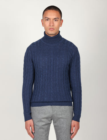 Dolcevita a trecce in lambswool