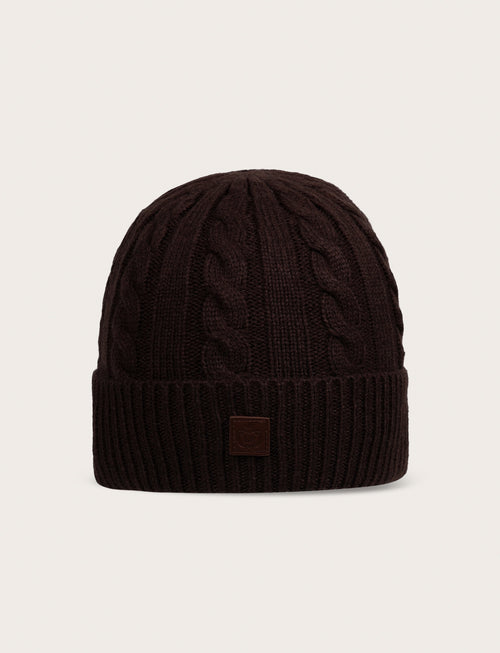 Cappello a trecce in maglia