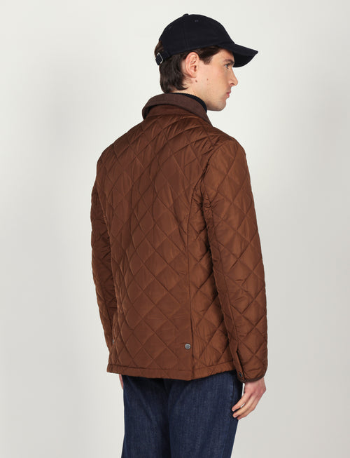 Giacca trapuntata con dettagli in velluto