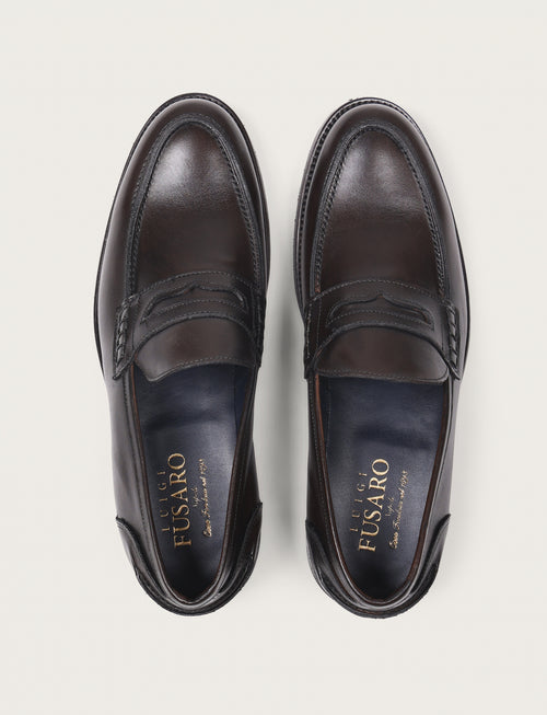 Mocassini in pelle crust