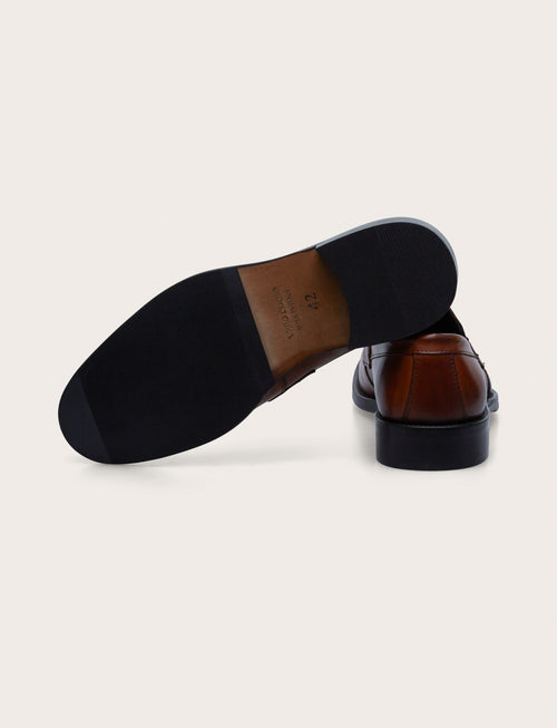 Mocassini in pelle crust