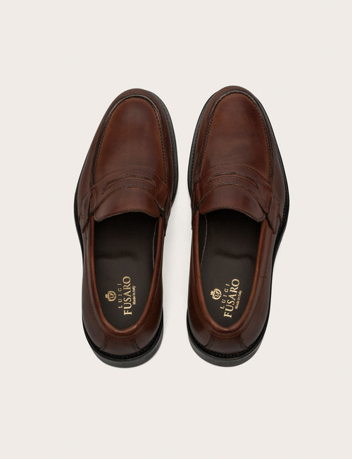 Mocassini in pelle crust