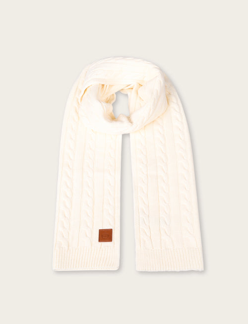 Sciarpa a trecce in maglia