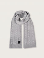 Sciarpa a trecce in maglia |Colore:Grigio