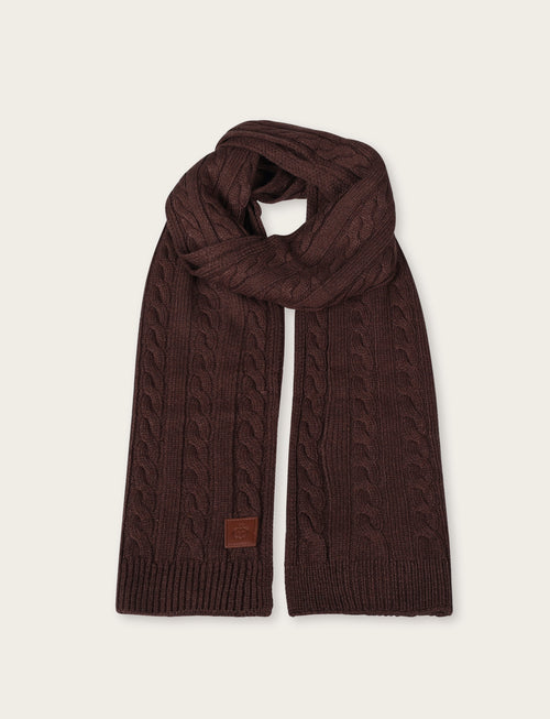 Sciarpa a trecce in maglia