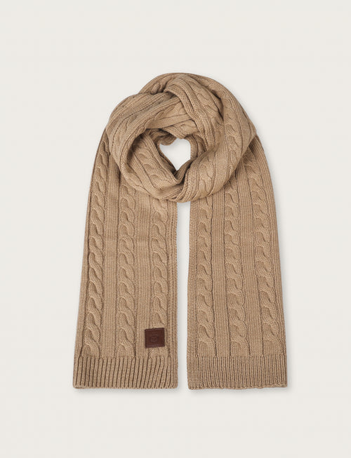 Sciarpa a trecce in maglia