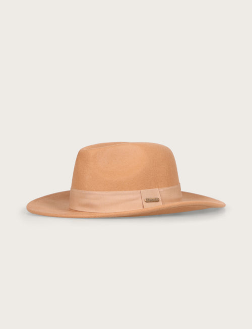 Cappello Fedora in  lana con fascia a contrasto