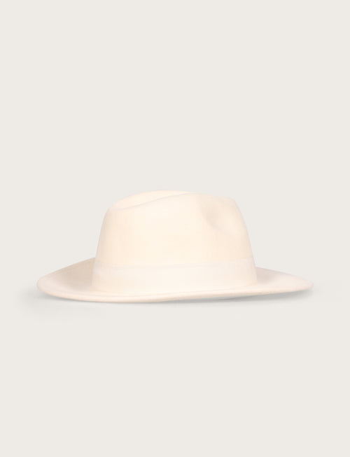 Cappello Fedora in  lana con fascia a contrasto