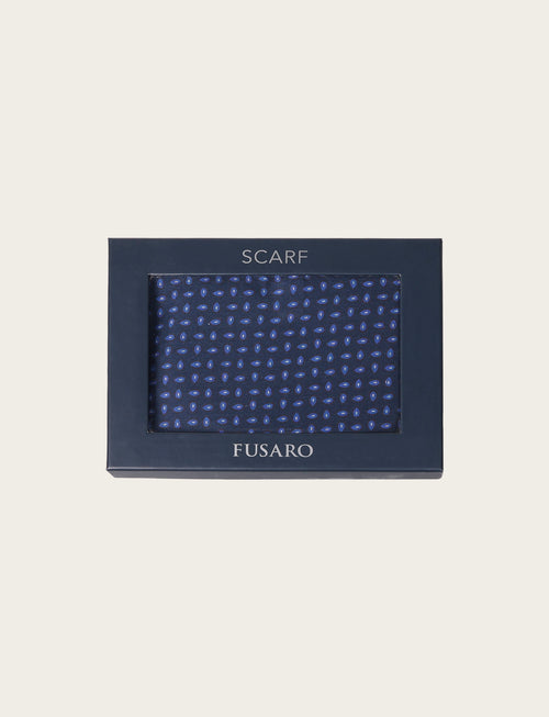 Sciarpa a micro fantasia geometrica in tessuto fluido