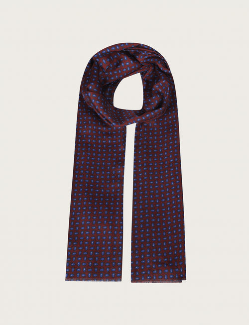 Sciarpa a micro fantasia geometrica in tessuto fluido