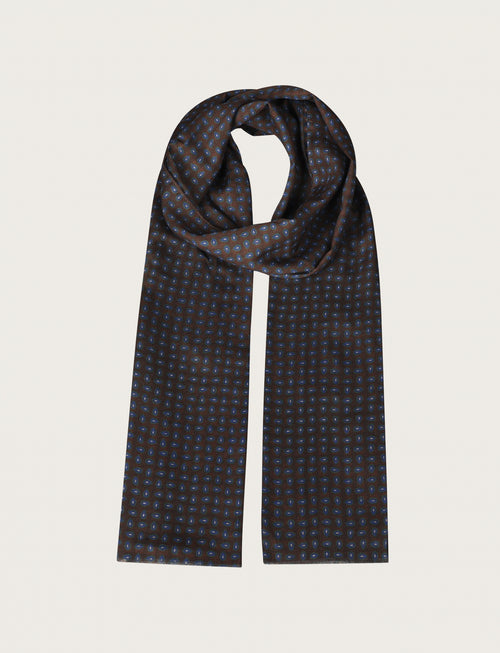 Sciarpa a micro fantasia geometrica in tessuto fluido