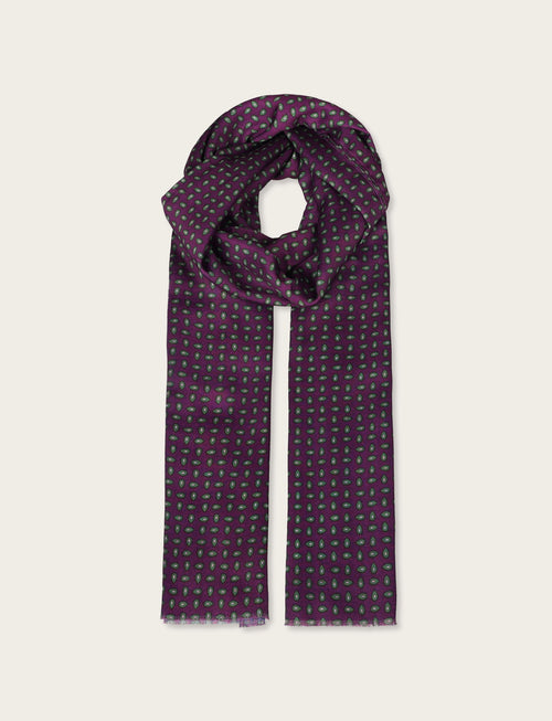 Sciarpa a micro fantasia geometrica in tessuto fluido