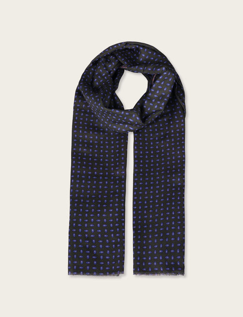Sciarpa a micro fantasia geometrica in tessuto fluido