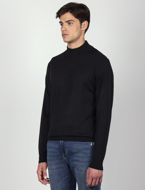 Lupetto in lana merinos|Colore:Nero