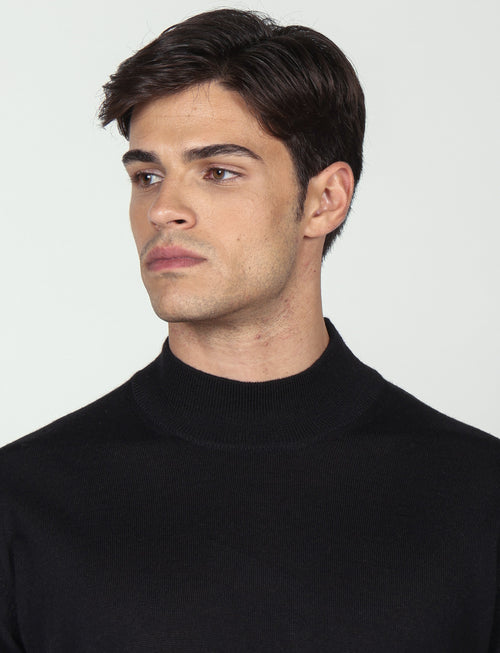 Lupetto in lana merinos|Colore:Nero