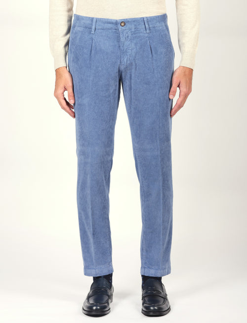 Pantaloni in velluto a coste con pences