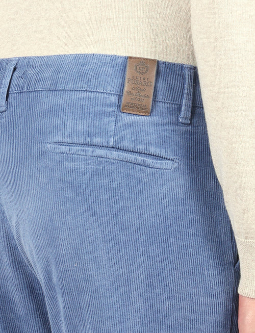 Pantaloni in velluto a coste con pences