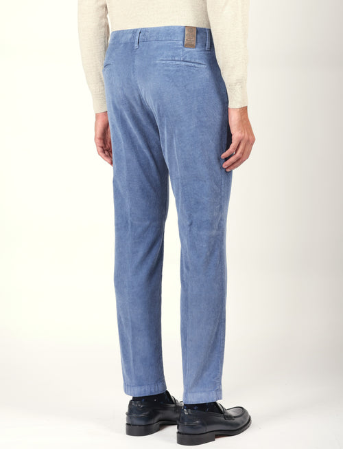 Pantaloni in velluto a coste con pences