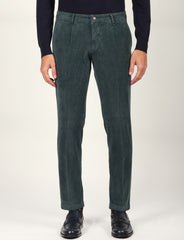 Pantaloni in velluto a coste con pences