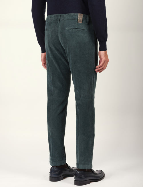 Pantaloni in velluto a coste con pences