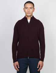 Cardigan full zip in lambswool