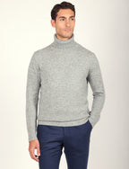 Dolcevita in lambswool moulinè |Colore:Grigio