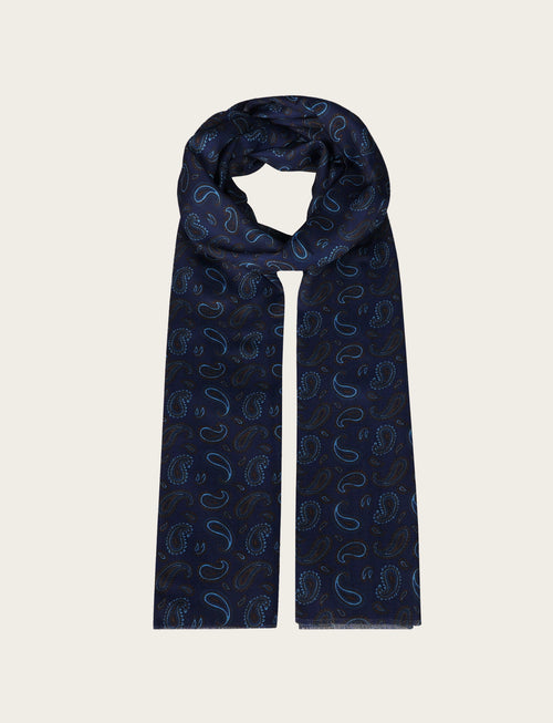 Sciarp fantasia paisley in tessuto fluido luigi fusaro