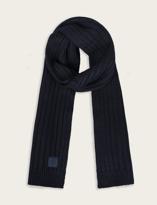 Sciarpa a coste in maglia|Colore:Blu